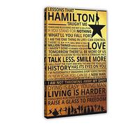 Coobal Hamilton American Musical Broadway Artworks Canvas Poster Wall Art Decor Print Picture Paintings for Living Room Bedroom Decoration Frame-style 08x12inch(20x30cm)