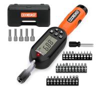 coobeast 38pcs Digital Torque Screwdriver, 1.01-106.2 in-lbs/0.11-12 Nm, 1/4 inch Drive Electronic Adjustable Torque Wrench Set Vibration with Buzzer/LED Notification for Gunsmithing, Scope Mounting