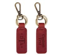 coobopet Personalised Keychain Personalised Leather Keychain with Engraved Name - Unique Gift Idea for Men Women Him Her