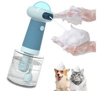 Coocake Electric Dog Shampoo Dispenser,IPX7 Cat Shampoo Sprayer,Pet Bath Supplies Automatic Foaming Shampoo Dispenser for Dog Deep Cleaing,Kitchen Sink，Bathroom Blue