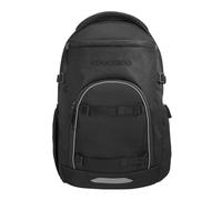 coocazoo Byte School Backpack, Ergonomic & Adjustable Satchel, Height & Size Adjustable, with Chest Strap & Waist Belt, from 3rd Grade, Black Coal - Black, Black Coal