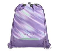 coocazoo Gym Bag with Zip Pocket and Drawstring, Reflective Elements, Buckle for Attaching to School Backpack 10 Litres, 3rd Grade, Arctic Lights - Lilac, Arctic Lights