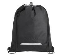 coocazoo Gym Bag with Zip Pocket and Drawstring, Reflective Elements, Buckle for Attaching to School Backpack 10 Litres, 3rd Grade, Black Coal - Black, Black Coal