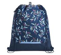 Coocazoo Gym Bag with Zip Pocket and Drawstring, Reflective Elements, Buckle for Attaching to School Backpack 10 Litres, 3rd Grade, Boho Glam - Blue, Boho Glam