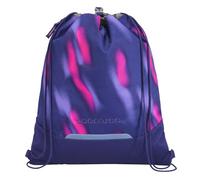 Coocazoo Gym Bag with Zip Pocket and Drawstring, Reflective Elements, Buckle for Attaching to School Backpack 10 Litres, 3rd Grade, Aurora Glow - Purple, Aurora Glow