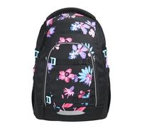 Coocazoo Mate School Backpack, Ergonomic & Adjustable Satchel, Height & Size Adjustable, with Chest Strap & Waist Belt, from 3rd Grade, Floral Artnight - Black-Blue, Floral Artnight