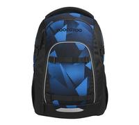 Coocazoo Mate School Backpack, Ergonomic & Adjustable Satchel, Height & Size Adjustable, with Chest Strap & Waist Belt, from 3rd Grade, Electric Ice - Black-Blue, Electric Ice