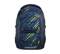 Coocazoo Porter Fast Lime School Backpack, Black/Blue, Ergonomic & Adjustable Satchel, Height & Size Adjustable, with Chest Strap & Waist Belt, from 3rd Class