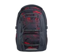Coocazoo Porter School Backpack Broken Black Red Ergonomic & Adjustable Satchel Height & Size Adjustable with Chest Strap & Waist Belt from 3rd Grade