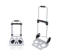 COOCHEER Aluminium Sack Truck, Folding Extra Long Telescopic Handle 100 cm, Hand Truck for Industrial and Household, Max. Load Capacity 120 kg