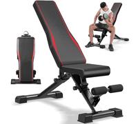 COOCHEER Folding Weight Bench, Adjustable, Space-Saving, Folding Training Bench, 900 lbs Load Capacity for Chest, Shoulders, Arms, Incline Bench, Flat Bench, Fitness