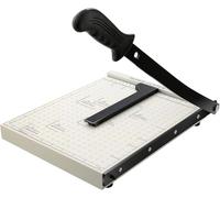 COOCHEER Paper Cutter Guillotine A4, 10 Sheets Heavy Duty Paper Trimmer with Blade Lock Safety Metal Base for Office Home School Cutting Crafts Photos White