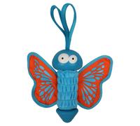 Coockoo Dog Toy Rubber Butterfly 27X20Cm Blue/Orange For Dogs