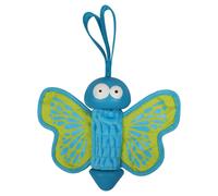 Coockoo Dog Toy Rubber Butterfly Blue/Green 27X20Cm Durable