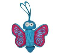 Coockoo Dog Toy Rubber Butterfly Blue/Pink 27X20X7.5Cm Durable