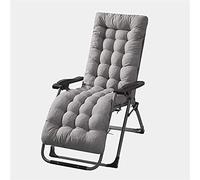 Wangle Sun Lounger High Back Cushion - Thick Rocking Chair Pad Replacement for Sunbed, Garden Patio Lounge, Outdoor Reclining - Grey