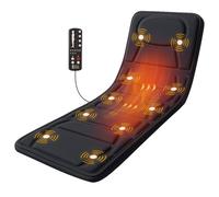 CooCoCo Full Body Massage Mat with Heat, 10 Motors Vibrating Massager for Back Neck Shoulder, Heating Pad for Chair, Gifts for Dad Mom