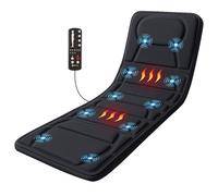 CooCoCo Full Body Massage Mat with Heat, 10 Motors Vibrating Massager for Back Neck Shoulder, Heating Pad for Chair, Gifts for Dad Mom