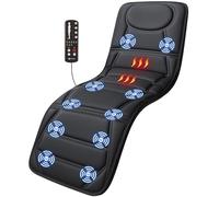 CooCoCo Full Body Massage Mat with Heat, Birthday Gifts for Dad Men Women Guys, 10 Motors Vibrating Massaging Mattress, Massage Chair Pad for Bed, Back Massager for Neck Shoulder