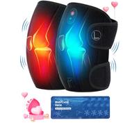 CooCoCo Knee Massager with Heat/Cold, Gifts for Him Men Husband, FSA or HSA Eligible, Heated Knee Brace Wrap Warmer for Pain Relief, Heating Pad