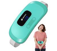 CooCoCo Portable Heating Pad for Period Cramps, Cordless Waist Belt for Menstrual Cramp Relief, 3S Fast Heat Pad with 4 Heat Levels and 4 Vibration Modes, Gifts for Women Girl, Green