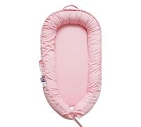 CooCooBaby Infant Lounger, Baby Nest Cover for Baby Girls & Boys, Newborn Essentials for Baby 0-12 Months, 100% Cotton Breathable, Co Sleeper for Baby in Bed (Misty Rose)