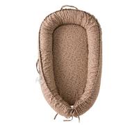 CooCooBaby Infant Lounger, Baby Nest Cover for Baby Girls & Boys, Newborn Essentials for Baby 0-18+ Months, 100% Cotton Breathable, Portable Travel Bed (Brown Blossom_, Cotton_Muslin)