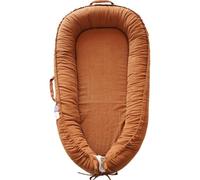 CooCooBaby Infant Lounger, Baby Nest Cover for Baby Girls & Boys, Newborn Essentials for Baby 0-12 Months, 100% Cotton Breathable, Portable Travel Bed (GoldenBrown, Corduroy)