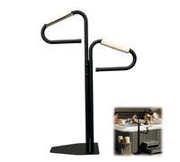 Coocure Two Way Hot Tub Handrail, 43"-57" Adjustable Under Mounted Hot Tub Railing, 360° Rotation Angle Adjustable Spa Railing for Easy In & Out