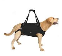 COODEO Dog Sling: Support & Rehabilitation Harness, Adjustable, Padded and Breathable, for Older, Disabled Dogs with Joint Problems or Stability Loss (Black, XS)