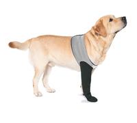 COODEO Dog Socks to Prevent Licking Paws - Front Leg Only, Waterproof Healing Boots with Non-Slip Bottoms, Paw Protectors for Wound Protection (Grey, 3XL_Right)