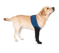 COODEO Dog Socks to Prevent Licking Paws - Front Leg Only, Waterproof Healing Boots with Non-Slip Bottoms, Paw Protectors for Wound Protection (Blue, 2XL_Left)
