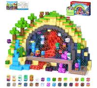 Coodoo 150PCS Magnetic Blocks, Build Mine Magnet World Set, Toddler Outdoor Toys STEM Construction Building Blocks Toy, Magnetic Tiles Sensory Kids Toys for 3+ Year Old Kids Boys Girls Ages 3 4 5 6
