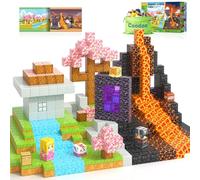 Coodoo Magnetic Blocks - Build Mine Magnet World Magic Portal Set, Magnetic Tiles Building Blocks Toddler Toy STEM Sensory Outdoor Toys for 3+ Year Old Boys & Girls, Creative Kids Games Kids Toys