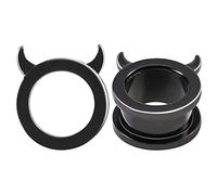 COOEAR 1 Pair Flesh Ear Gauges Piercing Plugs Tunnels Evil Style Earrings Stretchers Expander Men Women Gift Body Jewelry., 5/8"(16mm), Metal, sandstone