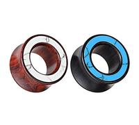 COOEAR 2 Pairs Wood Ear Gauges Double Flared Ear Tunnels and Plugs Seashell Circle style Earrings Stretcher.