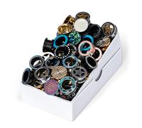 COOEAR Screw Fit Ear Gauges Flesh Plugs, 10 Pairs Random Styles Plugs Tunnels, Stainless Steel Ear Piercing Stretchers Expander.