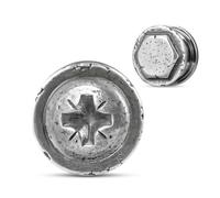 COOEAR Stainless Steel Ear Gauges Flesh Plugs and Tunnels Piercing Expander, Sun and Moon Matched Stretchers., 12 mm, Stainless Steel, sandstone