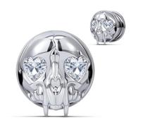 COOEAR Stainless Steel Ear Gauges Plugs, Heart Crystal Tunnels Eye Vampire Skull Punk Gothic Unisex Screw Fit Piercing Jewelry Size 1"(25mm).