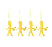 Cooee Design - Christmas Decorations Brass Coated Stainless Steel 4-pack, Drummer Boy - Brass