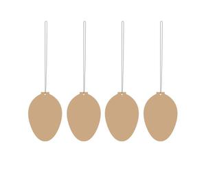 Cooee Design - Easter Deco Egg, Cafe Au Lait - Cafe Au Lait