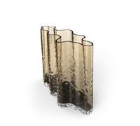 Cooee Design Gry Wide 19cm Cognac Glass Vase Tulip Vase Cognac Colour