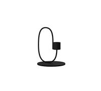 Cooee Design Swoop Black Stainless Steel Candle Holder, Black, 10 cm