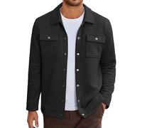 COOFANDY Mens Casual Shirt Jacket Button Down Waffle Jacket Long Sleeve Sweater Jackets Quilted Shacket Overshirt
