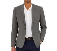 COOFANDY Men's Linen Casual Blazer Sport Coats Dress One Button Lightweight Summer Suit Jacket Business Blazer Jacket, Gray, L