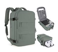 Coofay Casual Travel Backpack, A-olive Green, Standard, Travel, Gym, College, 15.6" Laptop Compartment, USB Charging Port, 25L, 16.5x11.9x7.9 inches, 2lbs