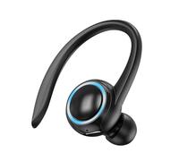 COOFINE Bluetooth Headphone Single Ear Hook Wireless Headset with Mic Waterproof Earphone Hands-Free Cell Phones Earpiece for Office, Sports, Truckers, Driving black