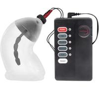 COOFINE Electric Shock Smooth Urethral Plug Urethral Sound Stimulation Male Cock Ring Penis Band Electro Power Unit Box Kit Sex Urinary Dilator Silicone Urethra Masturbation Rod for Men Sex Toys 8mm
