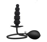 COOFINE Silicone Inflatable Male Anal Plug Extra Large Inflatable Barbed Anal Beads Butt Plug Dildo Huge Men Women Sex Toy