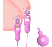 COOFINE Vibrating Nipple Clamps, Vibrating Breast Nipple Clamps Nipple Clamps Vibrator Cli